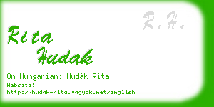 rita hudak business card