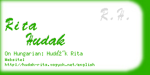 rita hudak business card